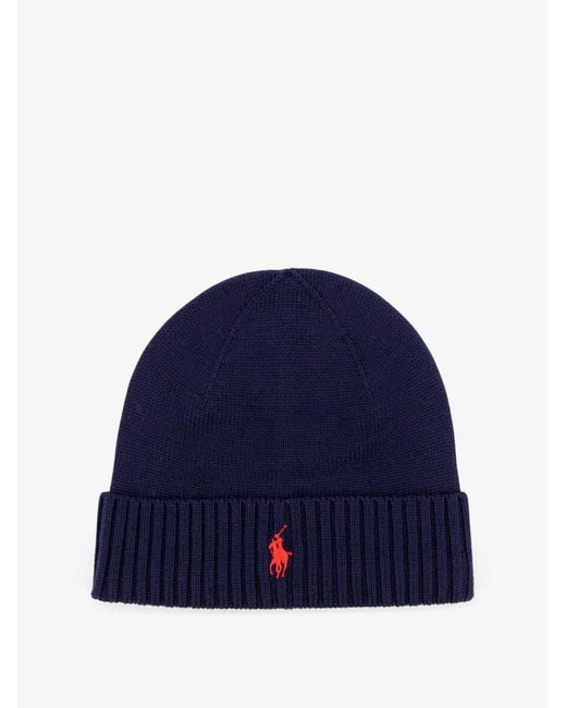 Polo Ralph Lauren Blue Wool Hat for men