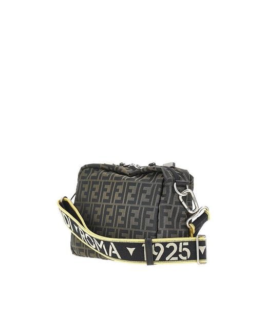 Fendi Gray Superlight Ff Zucca Fabric Camera Case for men