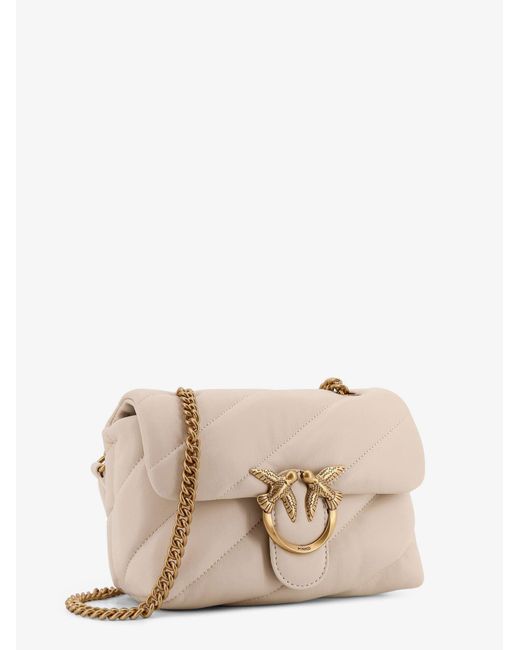 Pinko Natural Love Puff Mini Quilted Crossbody Bag