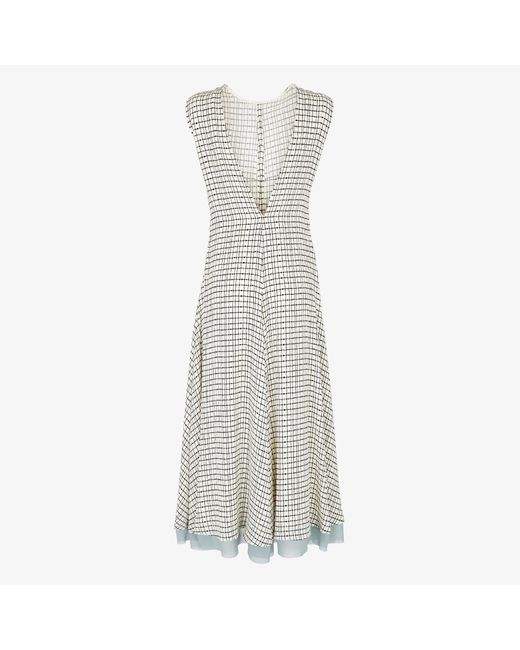 Fendi White Silk Dress