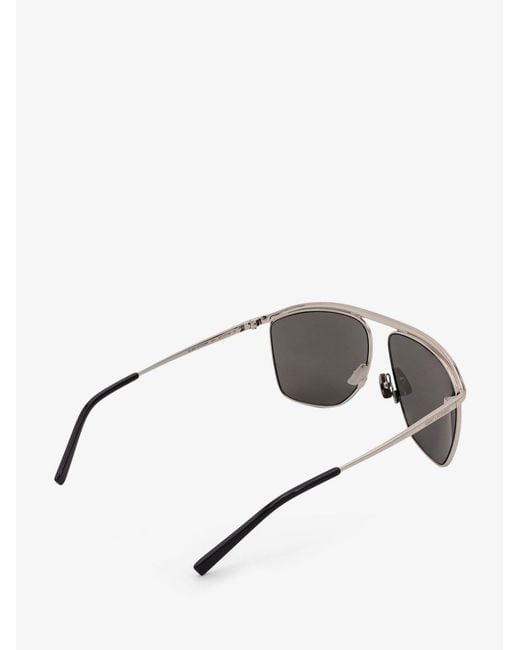 Saint Laurent Gray Metal Sunglasses