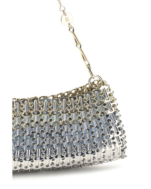 Rabanne White Skyline Clutch/Light