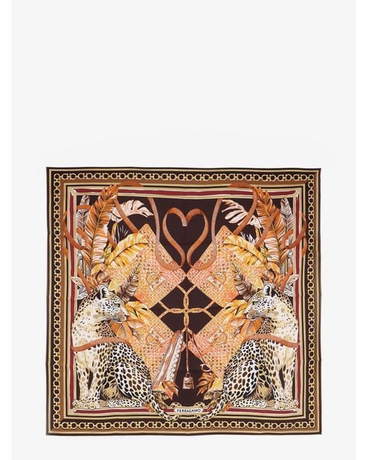 Women's Brown Felindra Silk Foulard