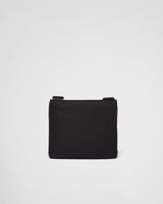 Prada Black Re-Nylon Saffiano Leather Crossbody Bag for men