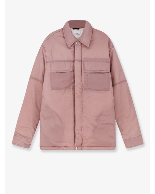 Oamc Peacemaker Pink Padded Overshirt Jacket for men
