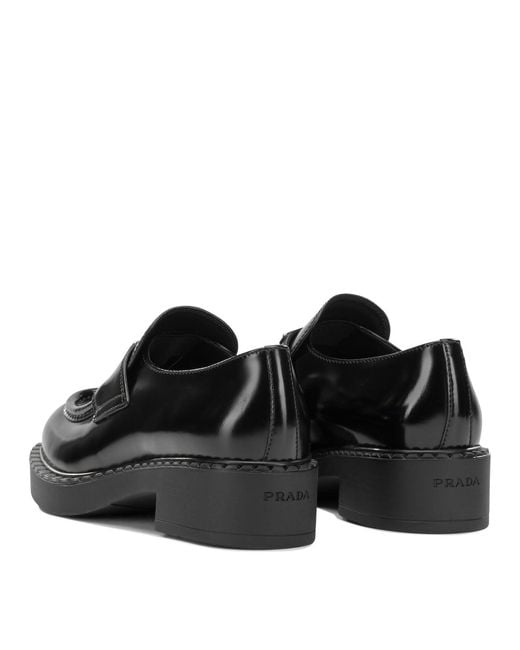 Prada Black Calf Leather Loafers