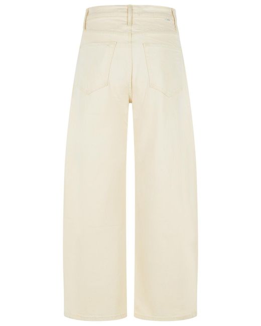 Mother Natural The Half Pipe Cream Cotton Jeans