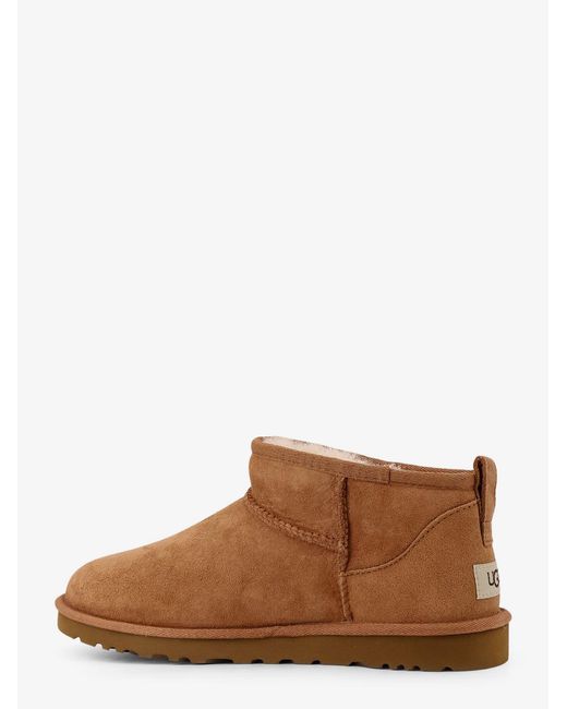 Ugg Brown Ankle Boots Classic Ultra Mini Suede