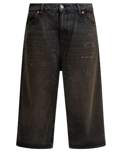 Our Legacy Gray Capri Cut Shorts Brown for men