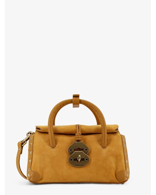 Zanellato Brown Crossbody Bag Suede