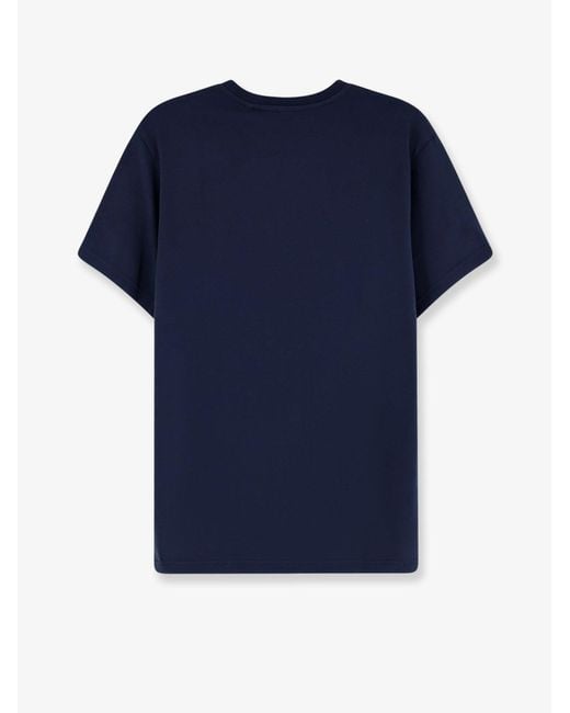Aspesi Blue Cotton T-Shirt With Print for men