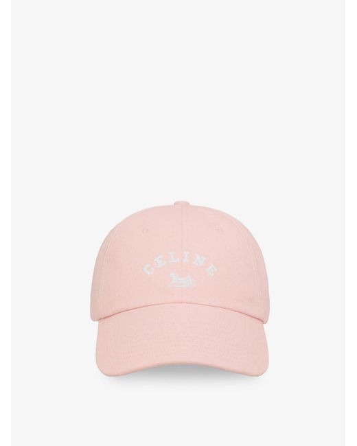 Céline Pink Cotton Richelieu Hat