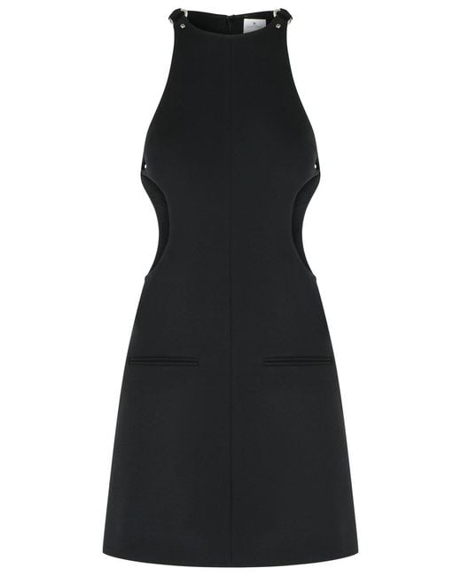Courreges Black Wool Blend Dress