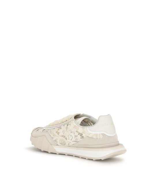 Dolce & Gabbana White Sneakers Leather And Lace