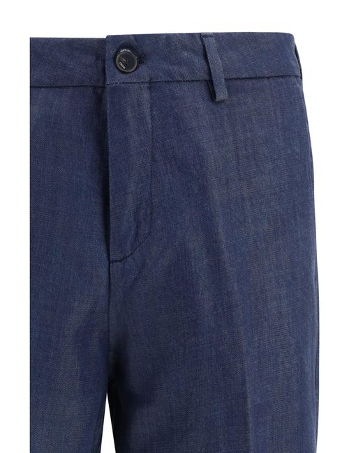 Cruna Blue Tailored Trousers