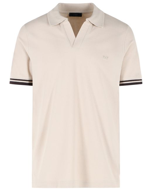 Fay Natural Stretch Cotton Polo Shirt for men