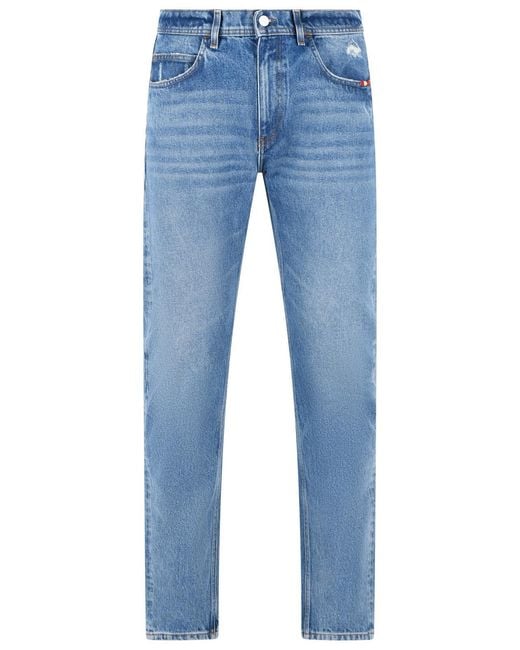 AMISH Blue 'David' Cotton Jeans for men