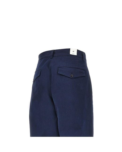 Forét Blue 'Writer' Relaxed Fit Pleated Pants for men