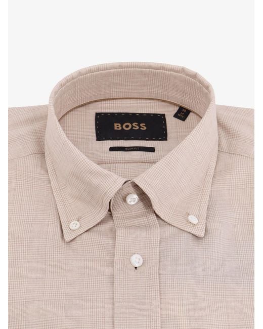 Boss Pink Cotton Shirt for men