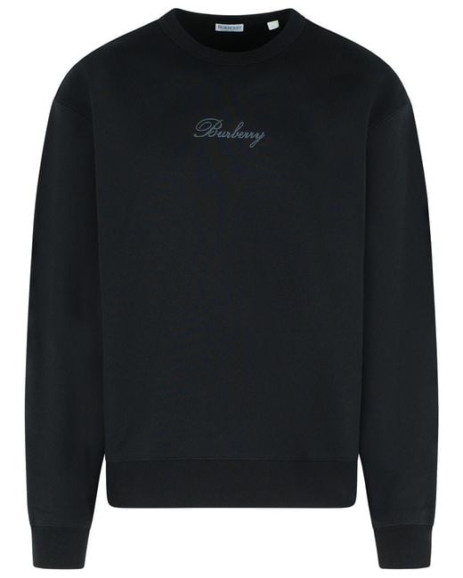 Burberry Blue 'Rowan' Cotton Sweatshirt for men