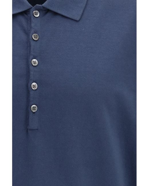 Thom Browne Blue Cotton Polo for men