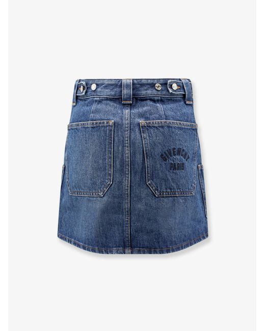 Givenchy Blue Denim Mini Skirt