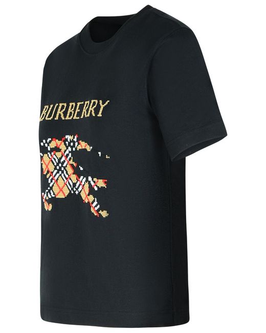 Burberry Black 'Frankie' Cotton T-Shirt