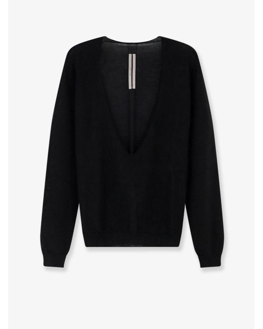 Rick Owens Black Tower Extreme Wool Sweater
