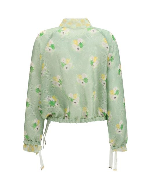 Fendi Green Organza Lace Jacket