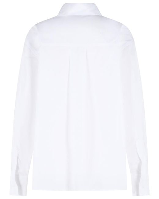 Loulou de Saison White Colin Oversize Polo Shirt