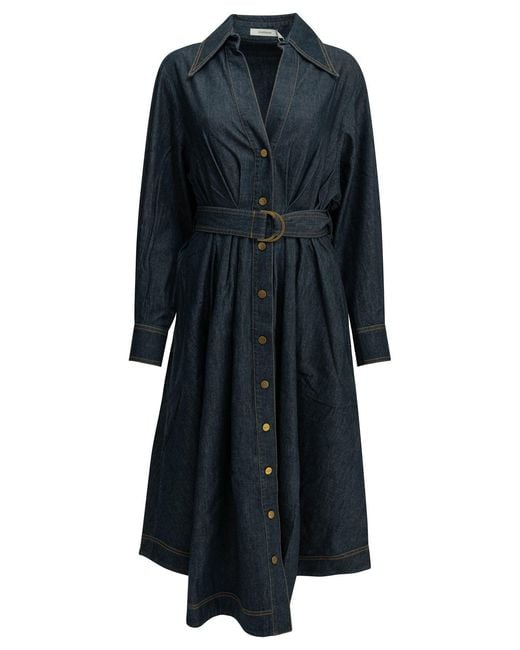 Zimmermann Blue Midi Shirtdress