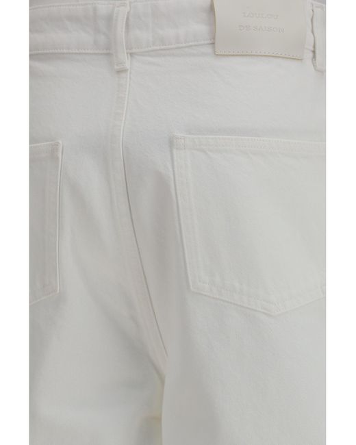 Loulou de Saison Gray Denim Shorts Isu Lds