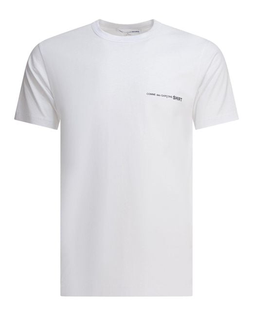 Comme des Garçons White "cdg Shirt" T-shirt With Logo for men