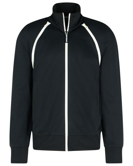 Palm Angels Black Track' Polyester Blend Jacket for men