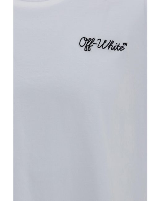 Off-White c/o Virgil Abloh Gray Script Logo Skate T-Shirt for men
