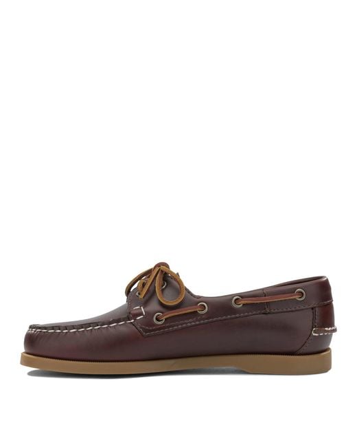 Sebago Brown "Docksides Portland Waxed" Lace Up Loafers