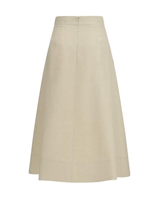 P.A.R.O.S.H. White P.A.R.O..H. Wide Midi Skirt