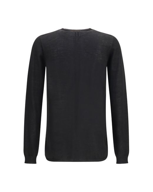 Rick Owens Black Biker Level Sweater for men