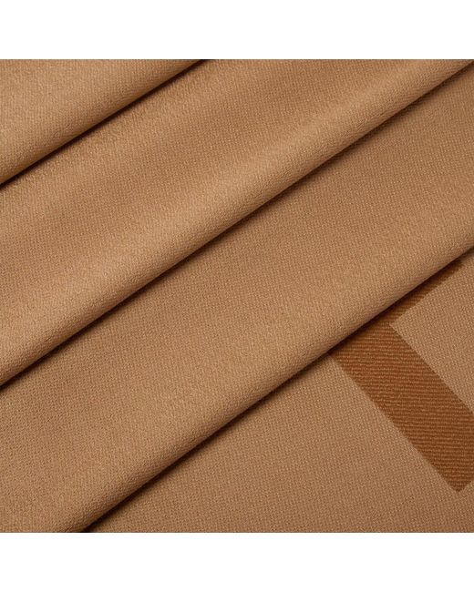 Fendi Brown Wool Ff Scarf for men