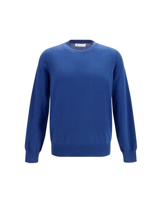 Brunello Cucinelli Blue Sweater for men