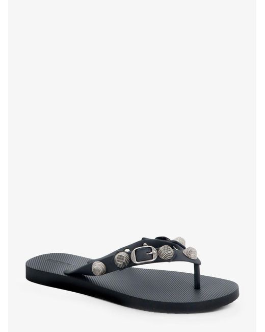 Balenciaga Multicolor Cagole Flip-Flops With Iconic Metal Details