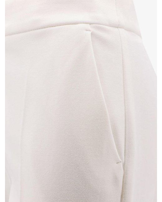 Max Mara White Pegno Viscose Blend Trousers