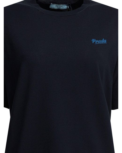 Prada Black T-Shirt With Logo