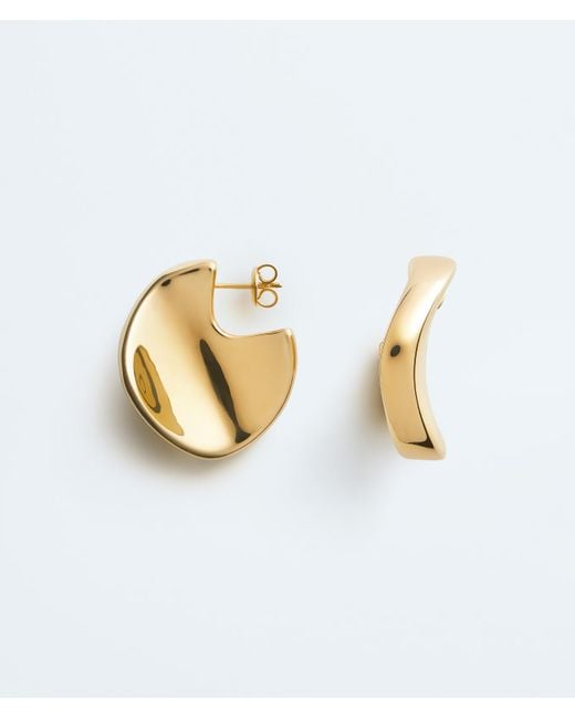 Bottega Veneta Metallic Disc Earrings