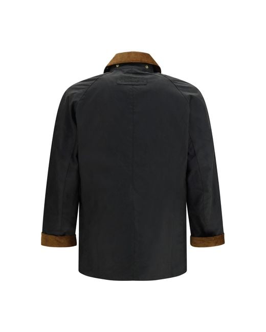 Barbour Black Ashby Wax Jacket Sage for men