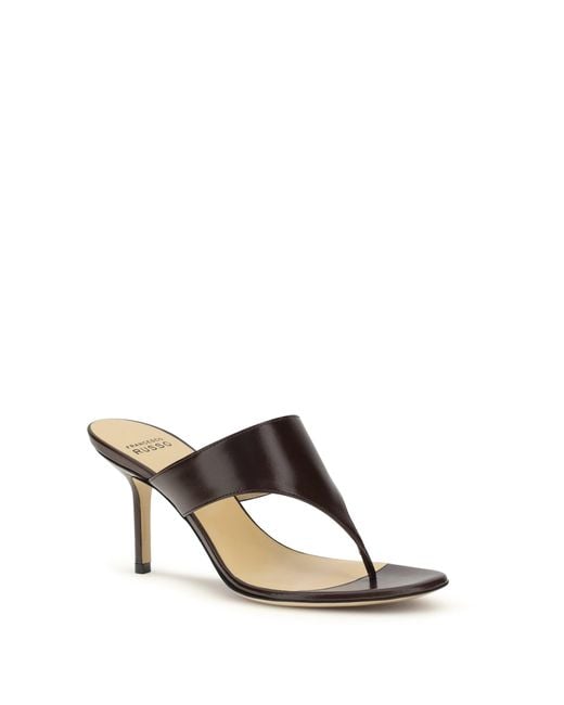 Francesco Russo White Thong Sandals Leather
