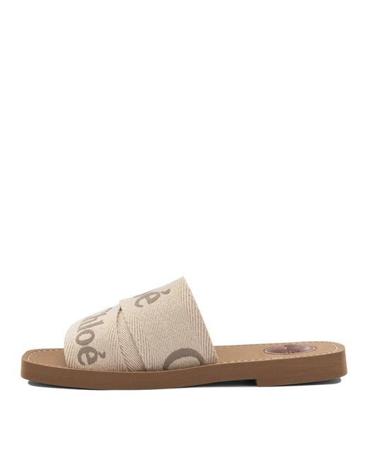 Chloé White "Woody" Slide