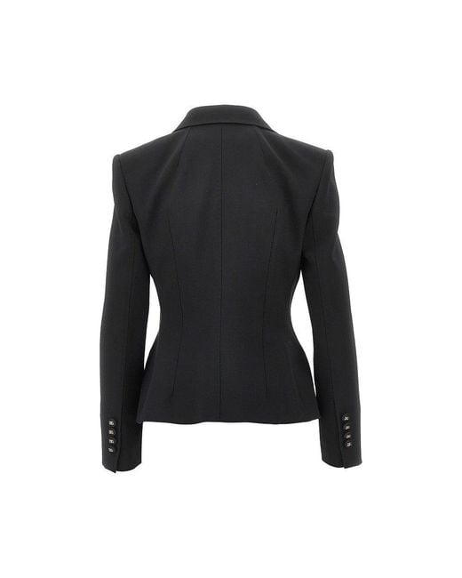 Dolce & Gabbana Black Slim Fit Gabardine Single-Breasted Jacket