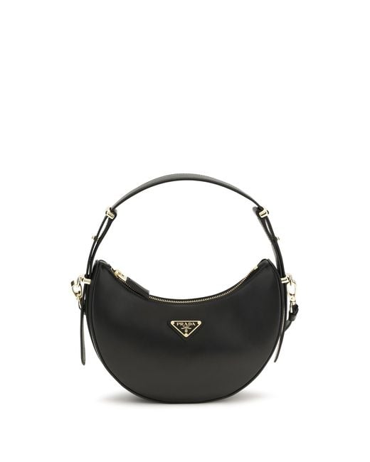 Prada Black Small Arqué Shoulder Bag Nero