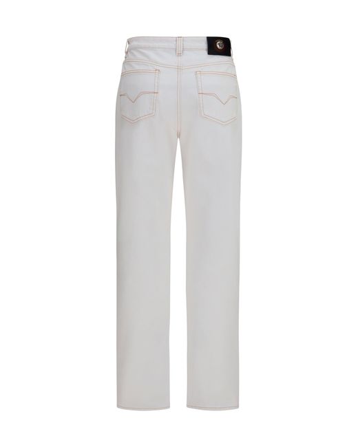 Versace Gray High-Waisted Jeans